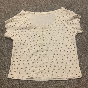 White shirt with flowers